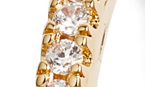 Nordstrom Cubic Zirconia Pavé Inside Out Hoop Earrings In Clear- Gold