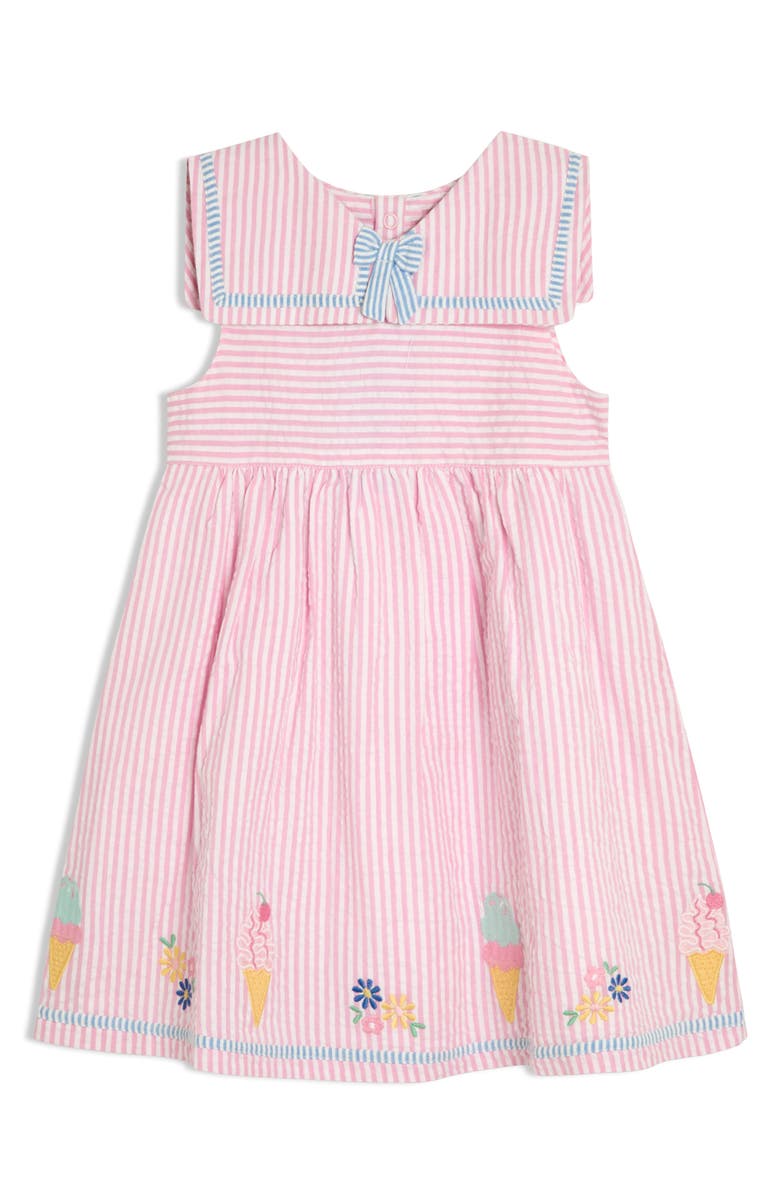 JOJO MAMAN BEBE Ice Cream Appliqué Sailor Dress, Main, color, Pink