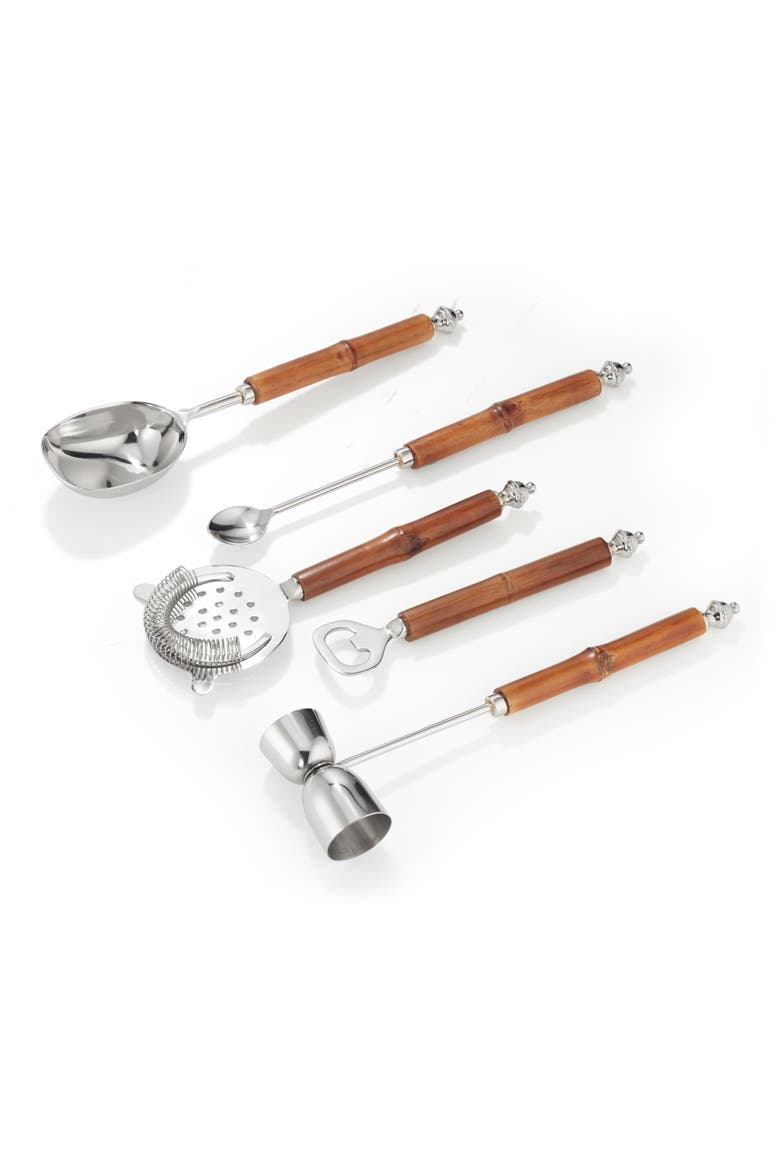 6-Piece Burma Bar Collection Bar Tool Set, Alternate, color, SILVER