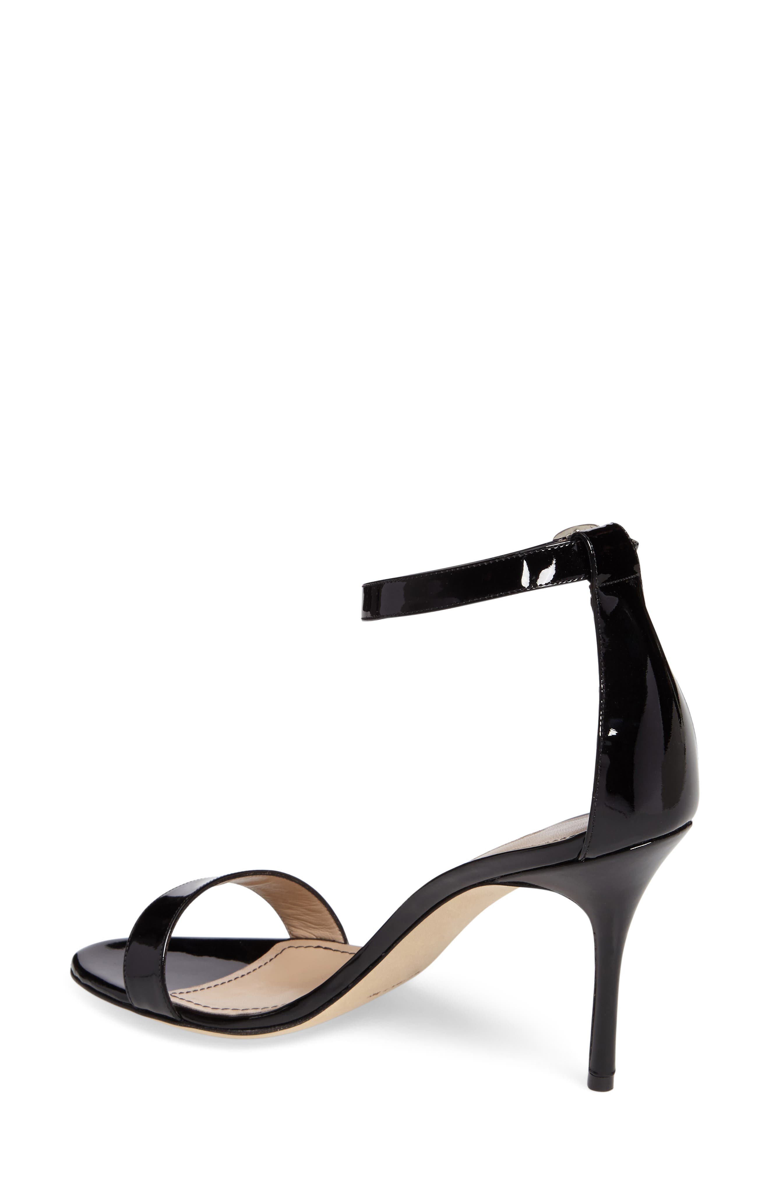 'Chaos' Ankle Strap Sandal, Alternate, color, BLACK PATENT