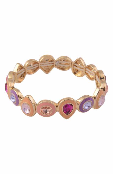 Laundry by Shelli Segal Multicolor Crystal & Enamel Stretch Bracelet