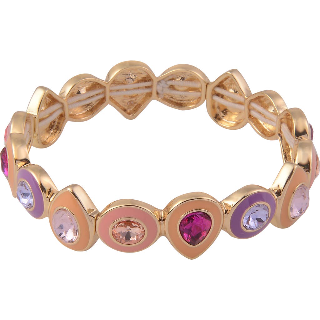 Laundry By Shelli Segal Multicolor Crystal & Enamel Stretch Bracelet