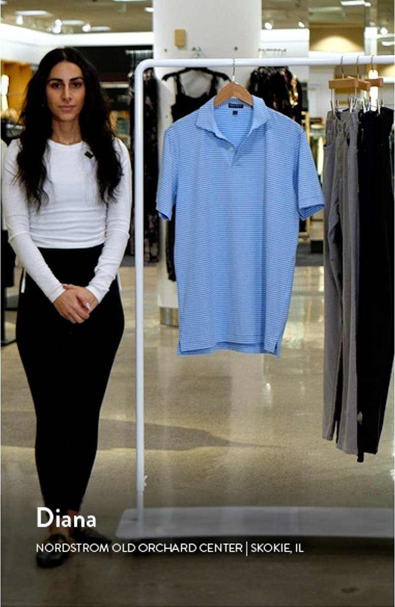 Sawyer Stripe Performance Golf Polo, sales video thumbnail