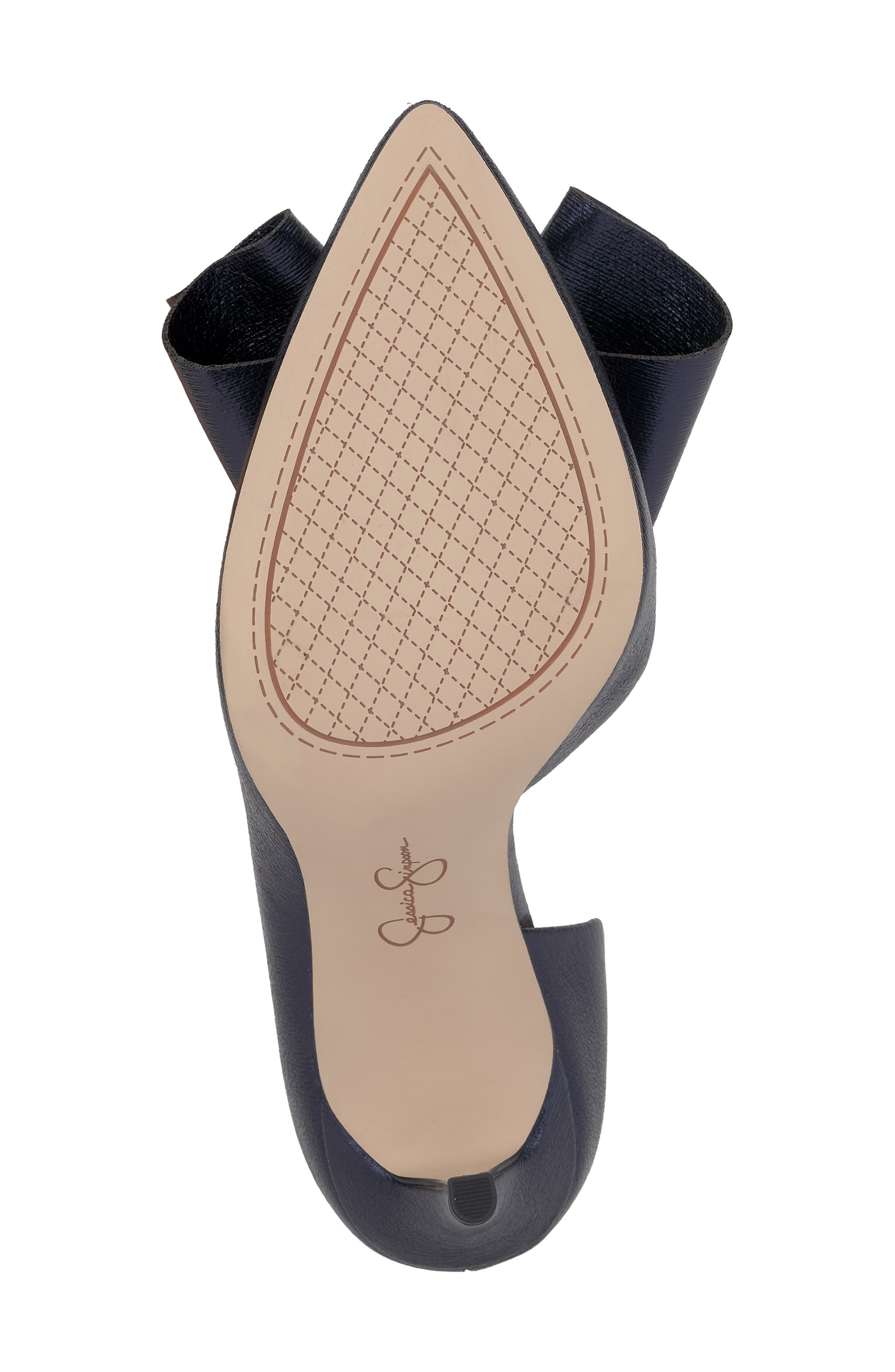 Penari Pointed Toe Half d'Orsay Pump, Alternate, color, INDIGO