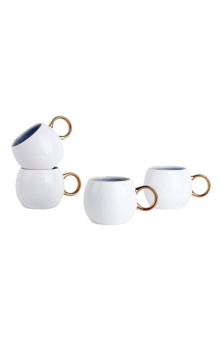 Stone Lain Josephine Porcelain 4-Piece Mug Set, Alternate, color, Blue