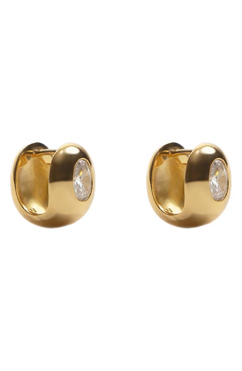 Bold Cubic Zirconia Hoop Earrings