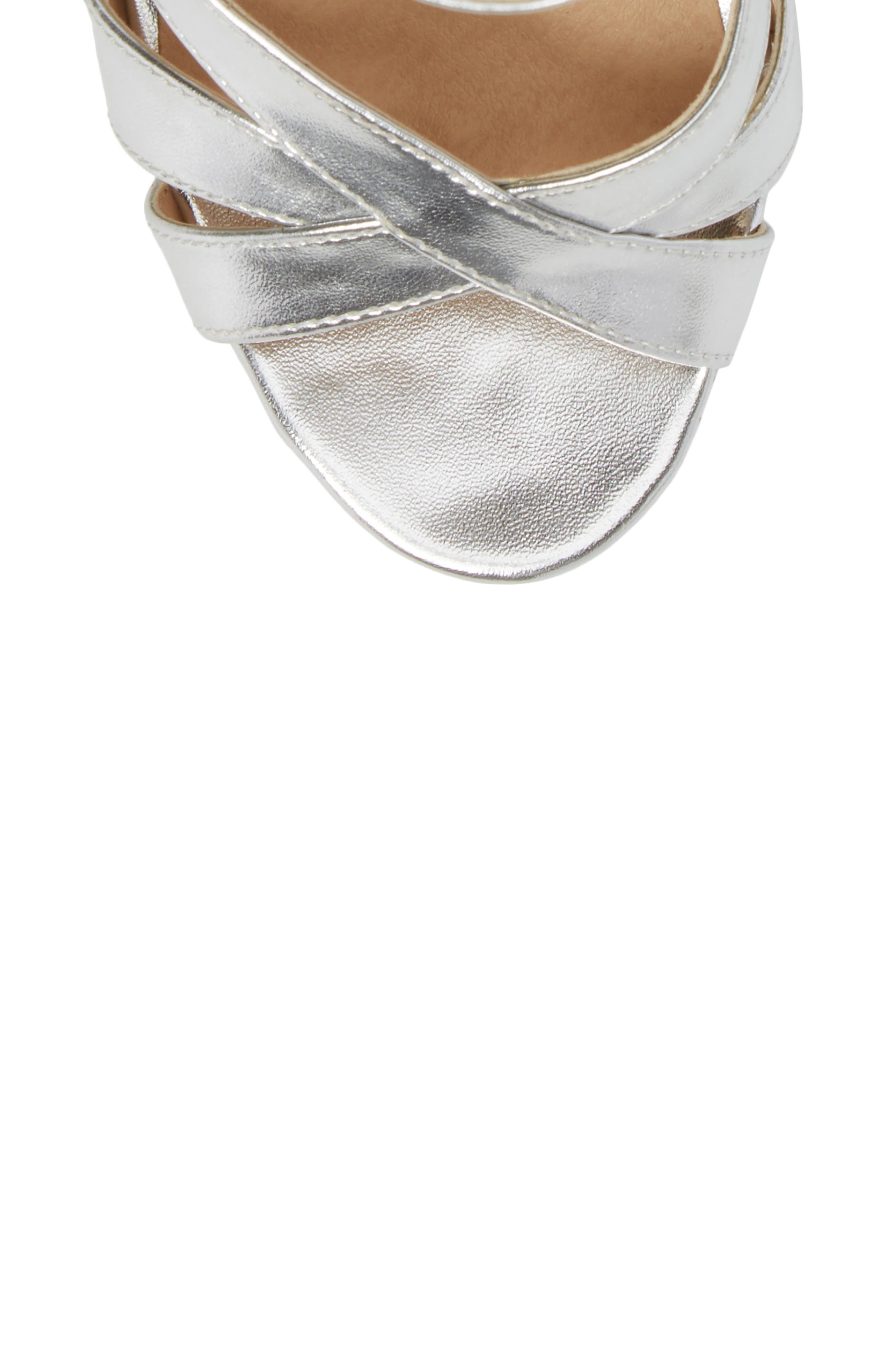 Alyssa Strappy Platform Sandal, Alternate, color, SILVER