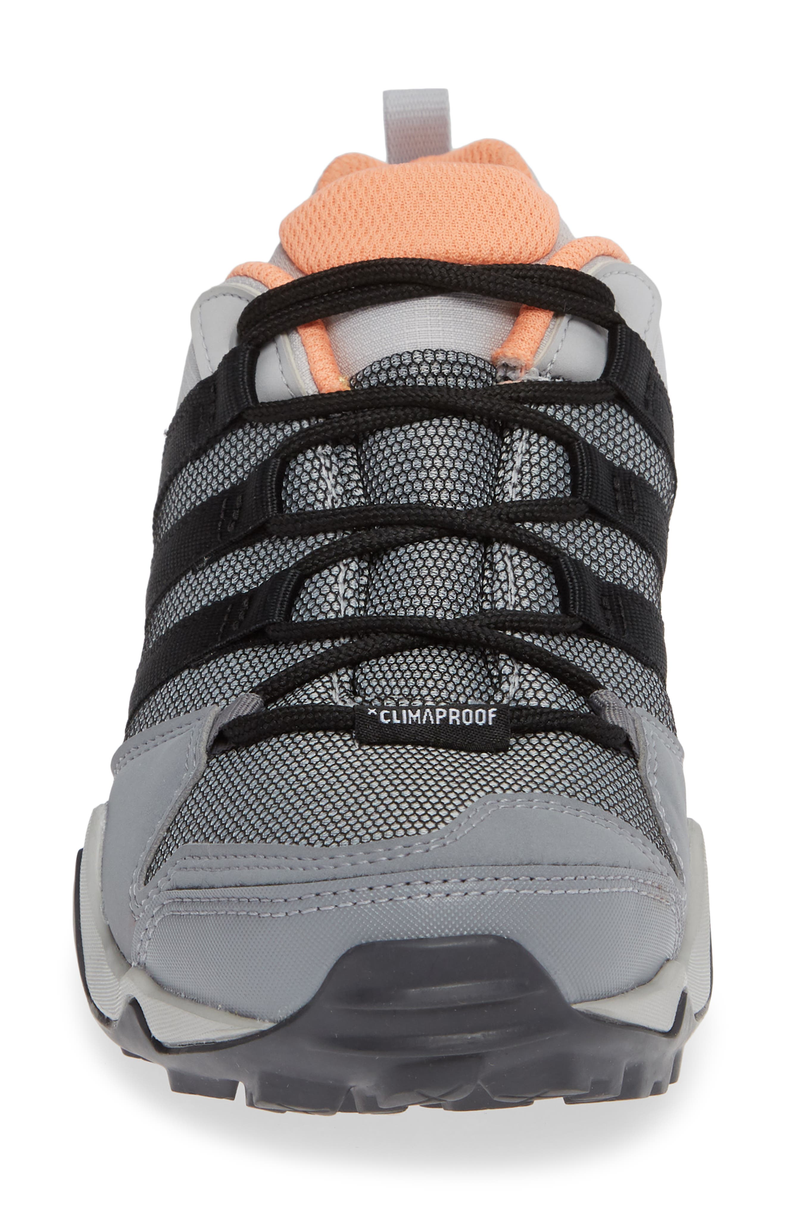 Terrex AX2 CLIMAPROOF® Hiking Shoe, Alternate, color, GREY/ BLACK/ CHALK CORAL