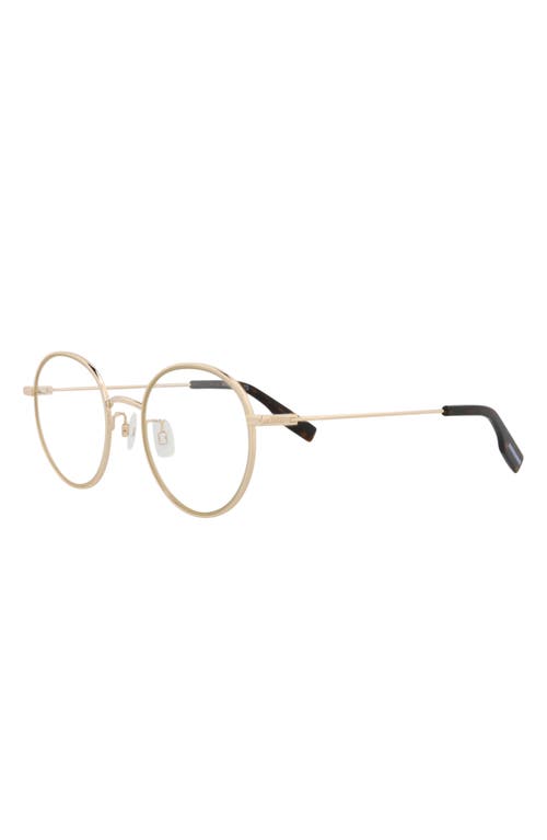 Alexander Mcqueen Mcqueen 49mm Round Optical Glasses In Gold Gold Transparent