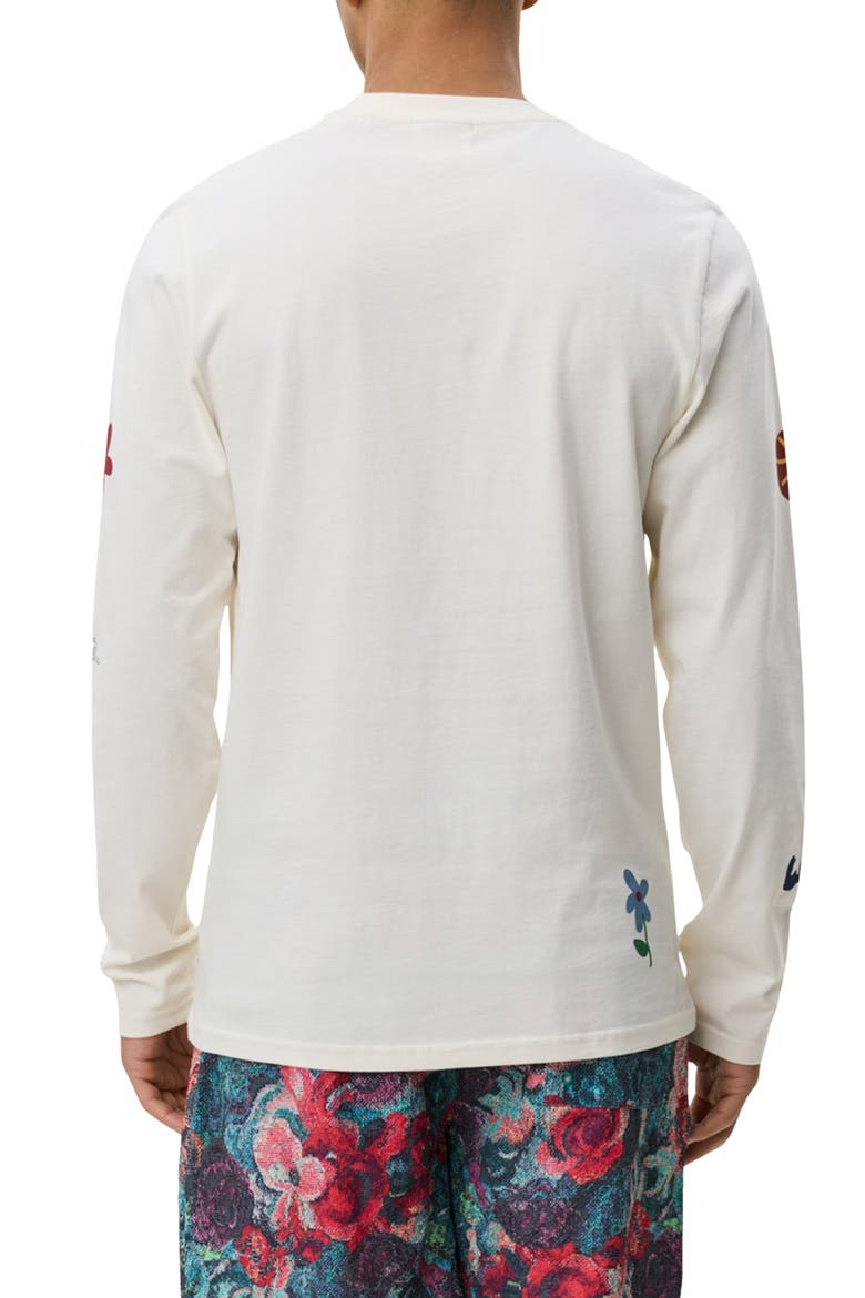 Café Long Sleeve Cotton Graphic T-Shirt, Alternate, color, LIGHT IVORY