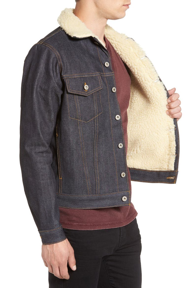 Fleece Lined Denim Jacket, Alternate, color, TWILL/ BEIGE