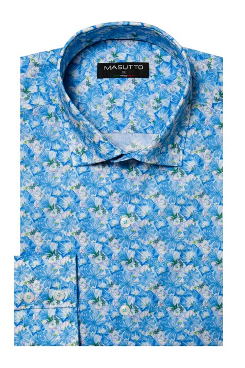 Perth Print Button-Up Long Sleeve Shirt