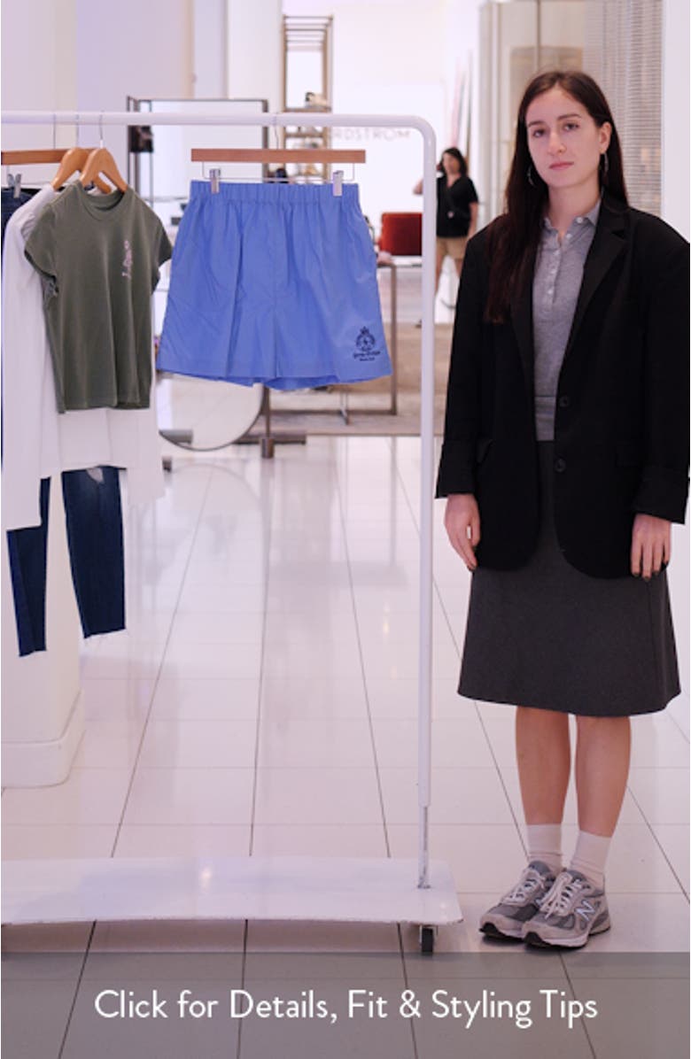 Crown Tennis Embroidered Poplin Shorts, sales video thumbnail