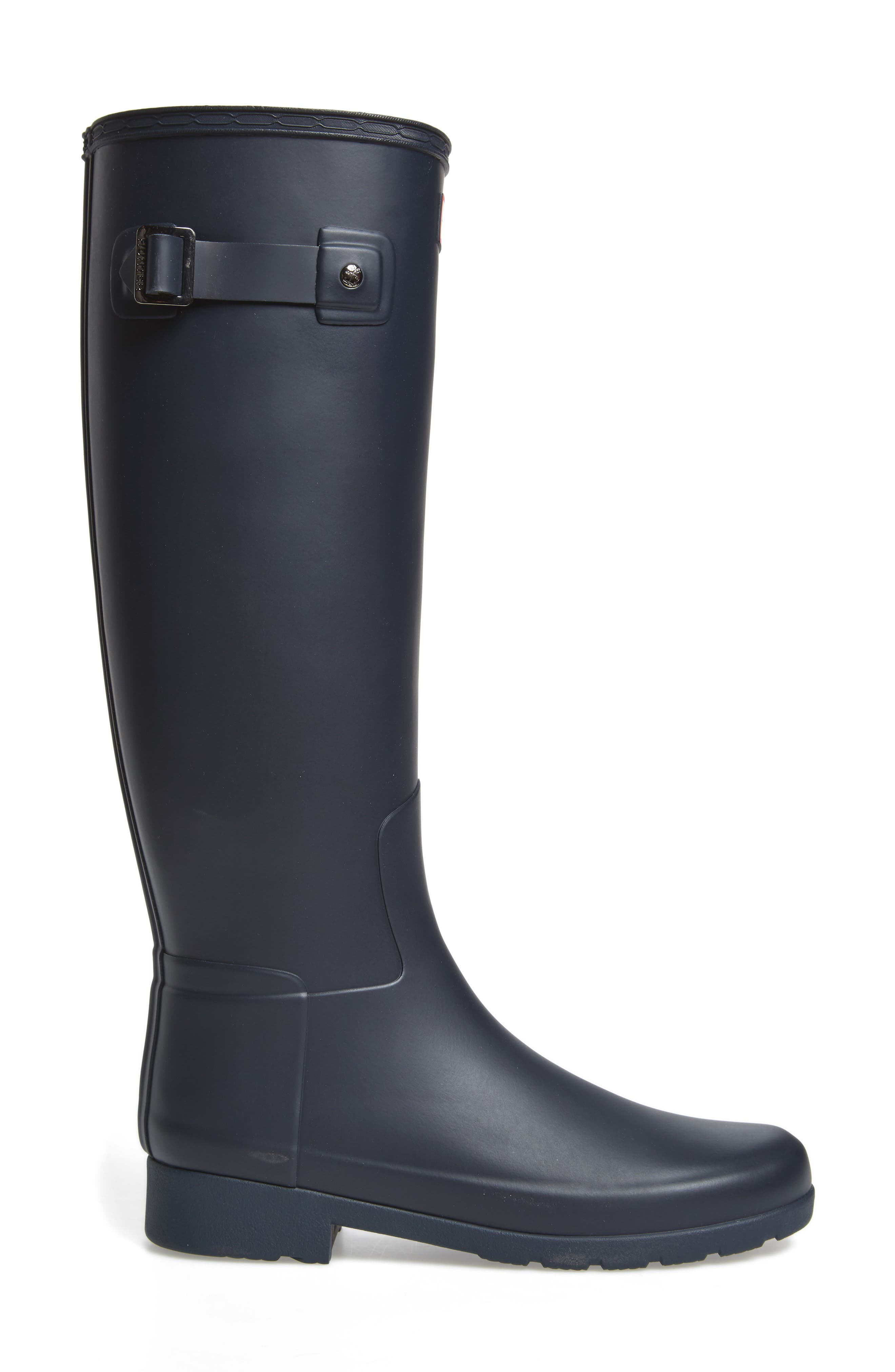 Hunter Original Refined Rain Boot, Alternate, color, Navy