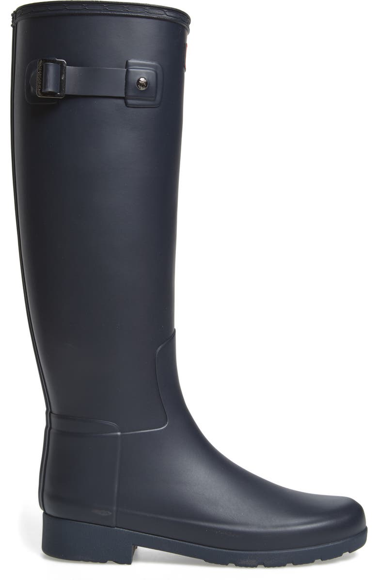 Hunter Original Refined Rain Boot, Alternate, color, Navy