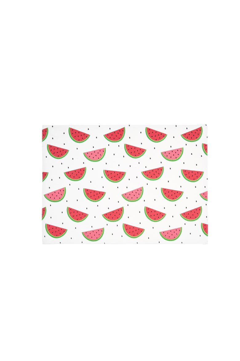 Watermelon Whimsy Placemats, Set of 6, 14" x 20", Alternate, color, White