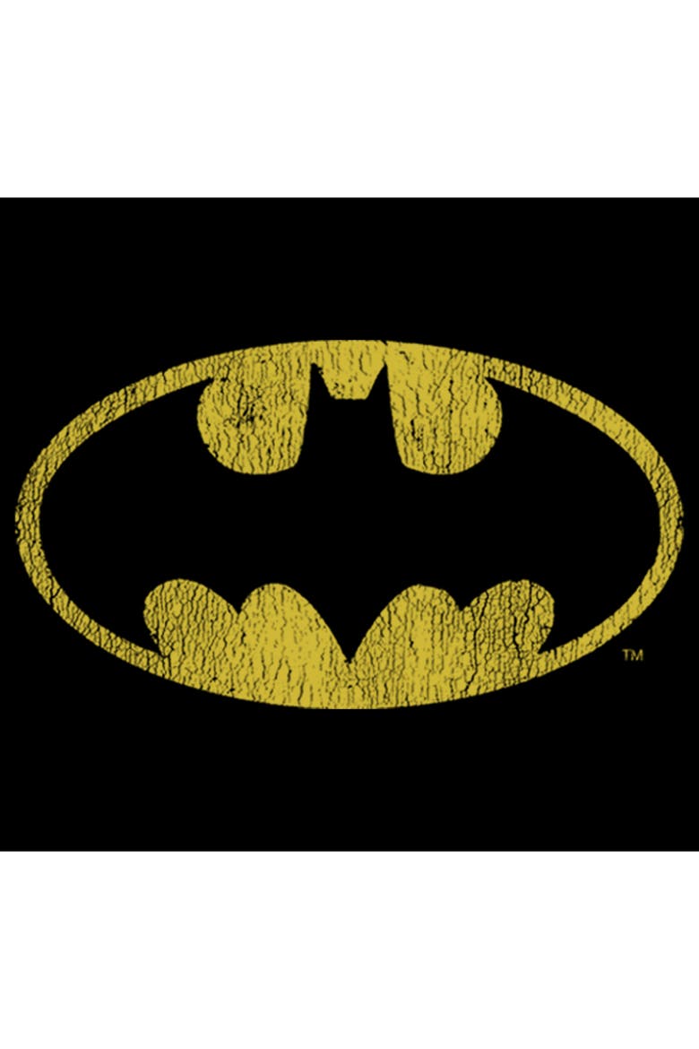 Boy's Batman Logo Retro Caped Crusader  Graphic T-Shirt, Alternate, color, Black