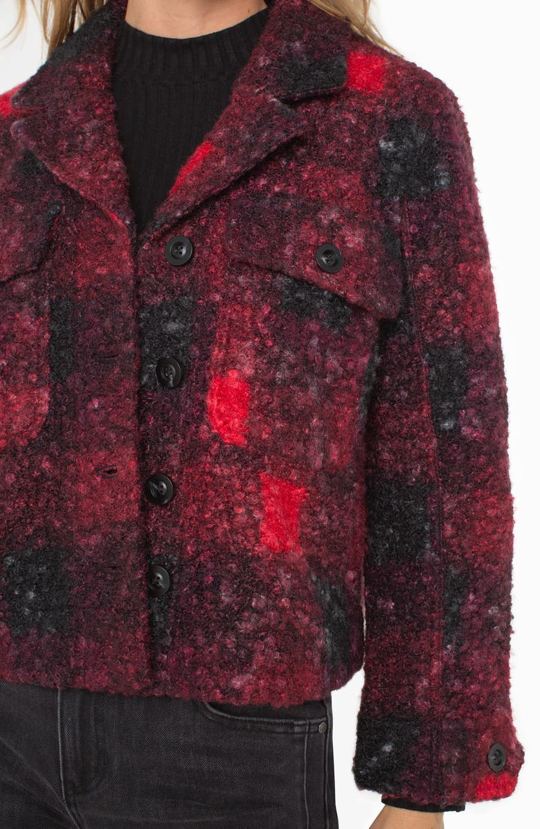 Liverpool Los Angeles Boxy Check Button Front Shacket, Alternate, color, 