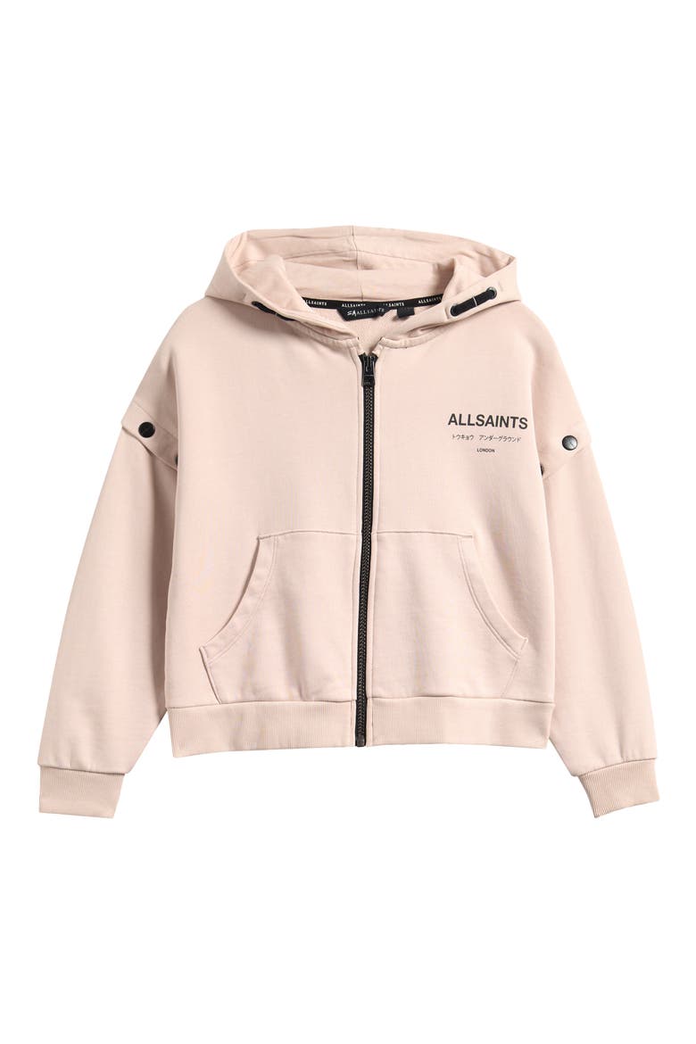 Kids' Underground Zip Hoodie, Main, color, PINK