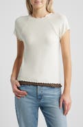 MANGO Lettuce Edge Layered Top
