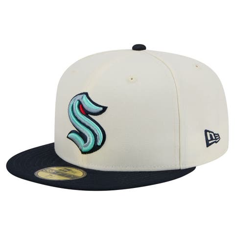 Men's New Era  White Seattle Kraken Chrome Two-Toned 59FIFTY Fitted Hat