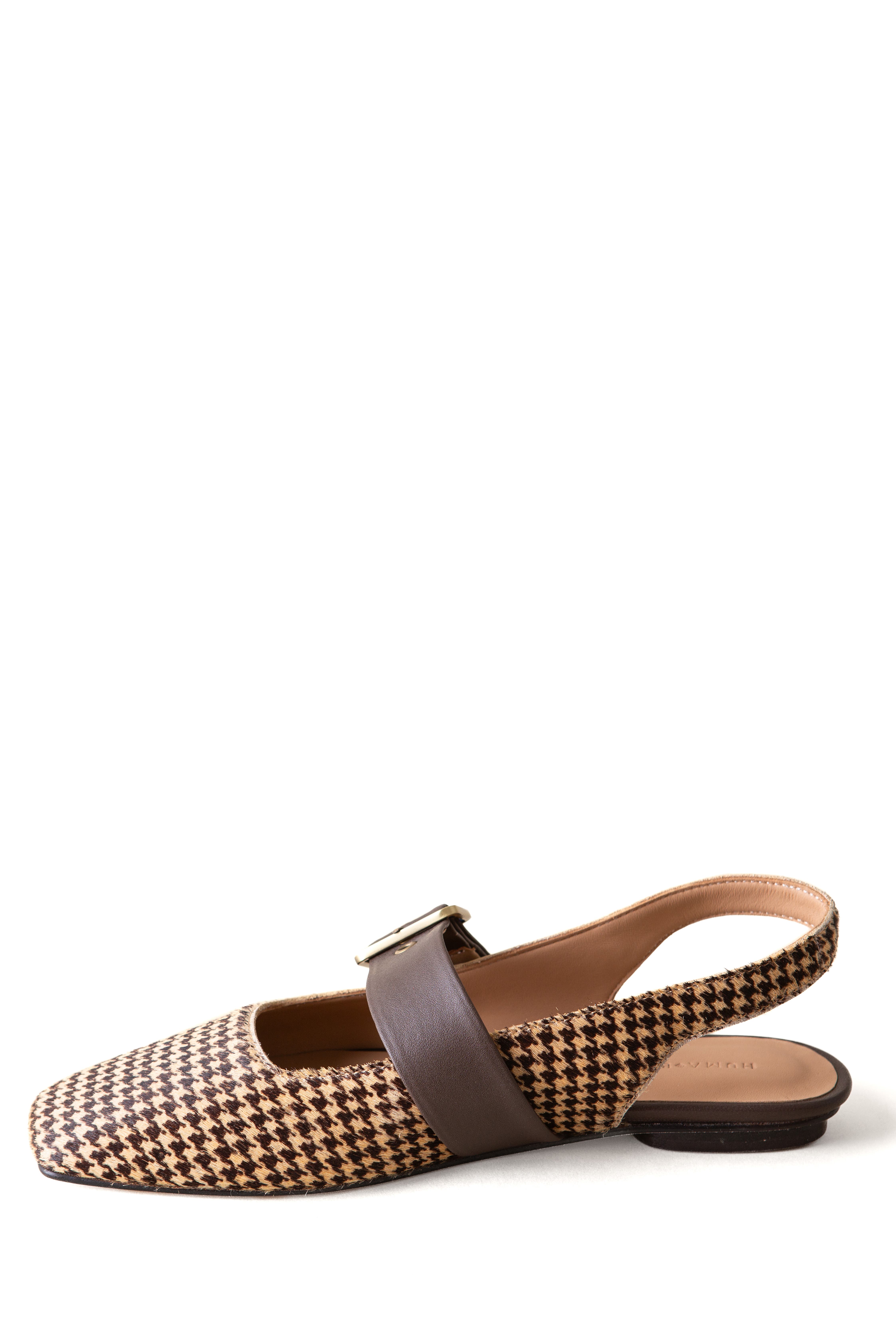 Farrah Slingback Flat, Alternate, color, Chocolate Tweed Calf Hair