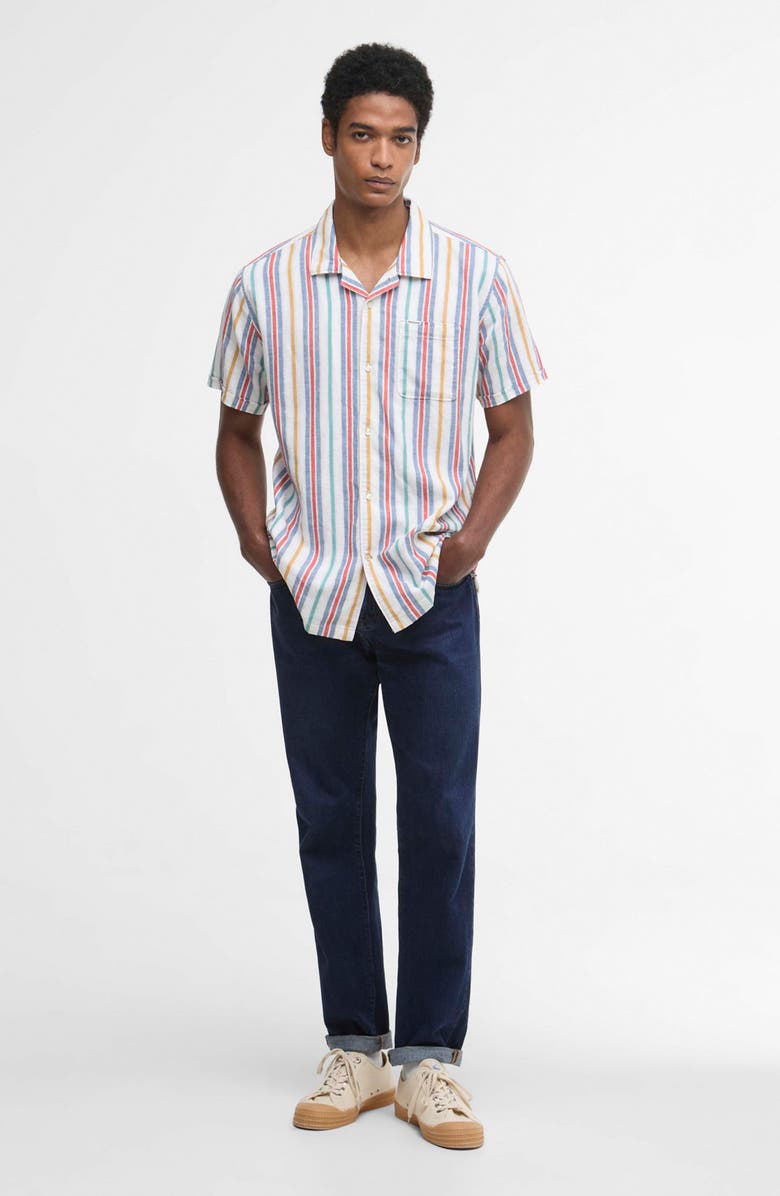 Barbour Summerfit Waterbay Stripe Linen & Cotton Camp Shirt, Alternate, color, 