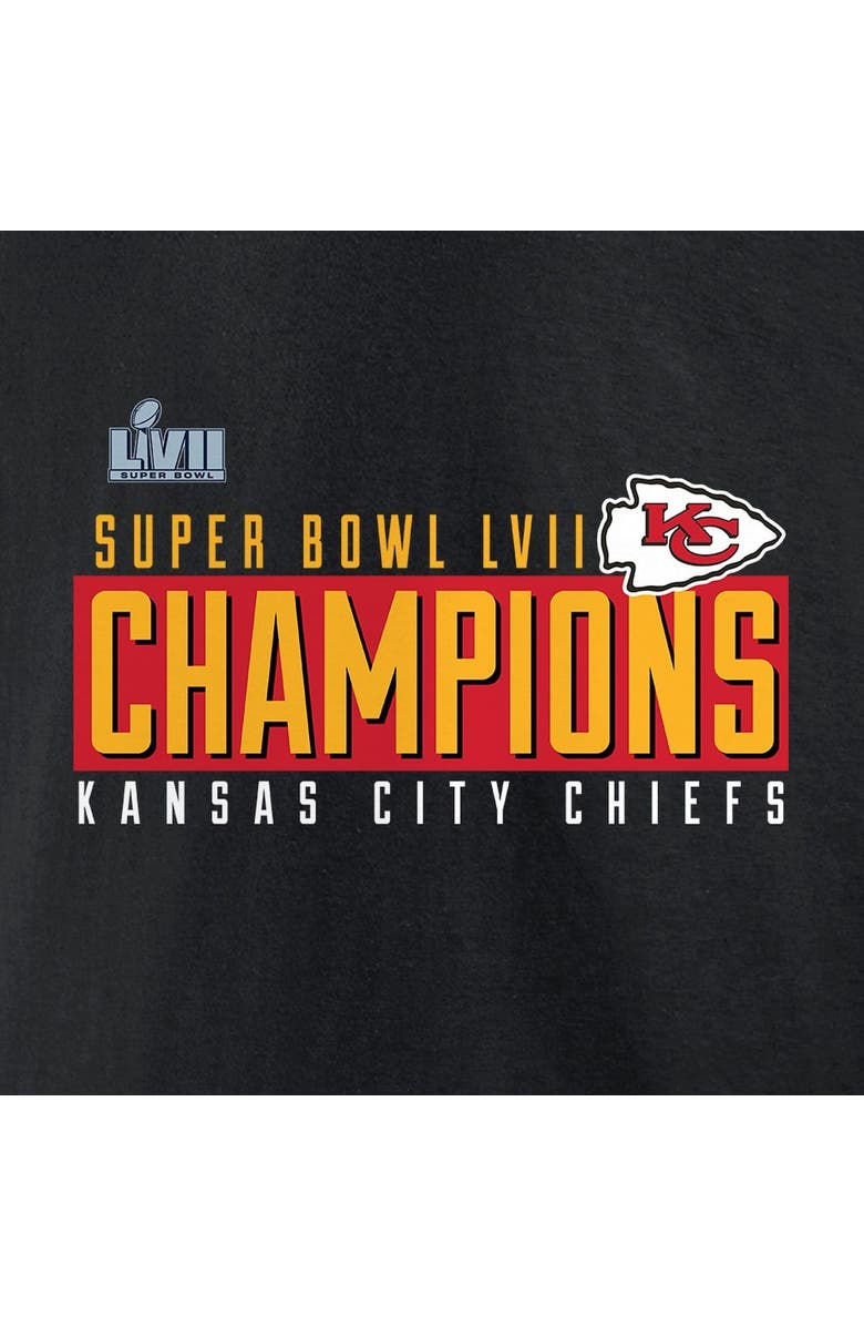 FANATICS Men's Fanatics Branded Black Kansas City Chiefs Super Bowl LVII Champions Scoreboard Showcase T-Shirt, Alternate, color, 