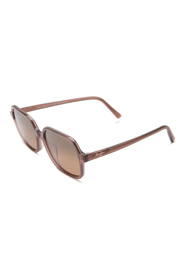 Little Bell 55mm Polarized Square Sunglasses, Alternate, color, BROWN BROWN BRONZE
