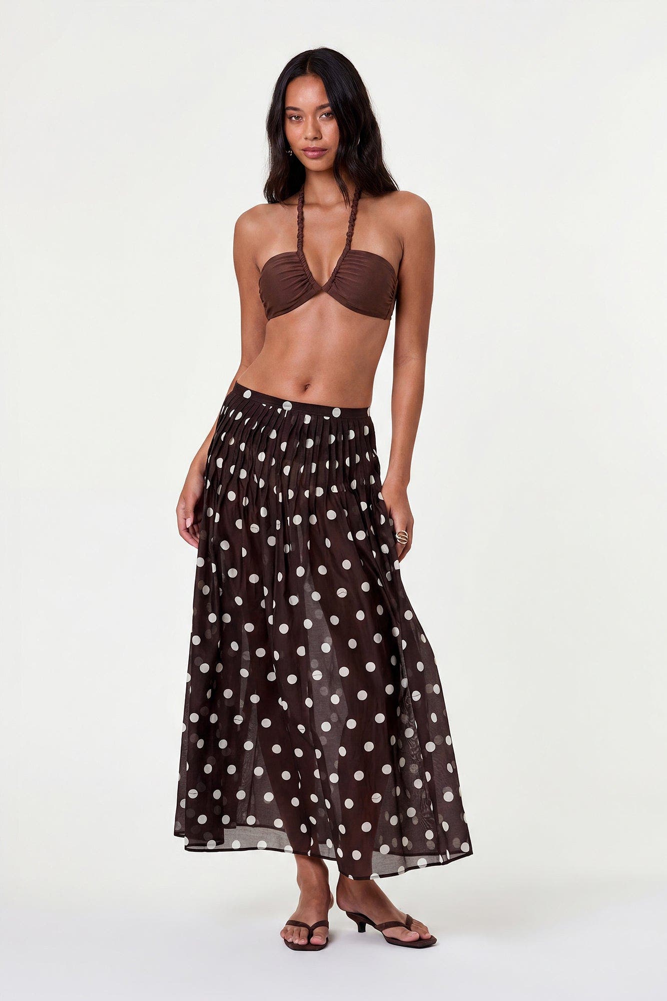 selected Espresso / Ivory Polka Dot