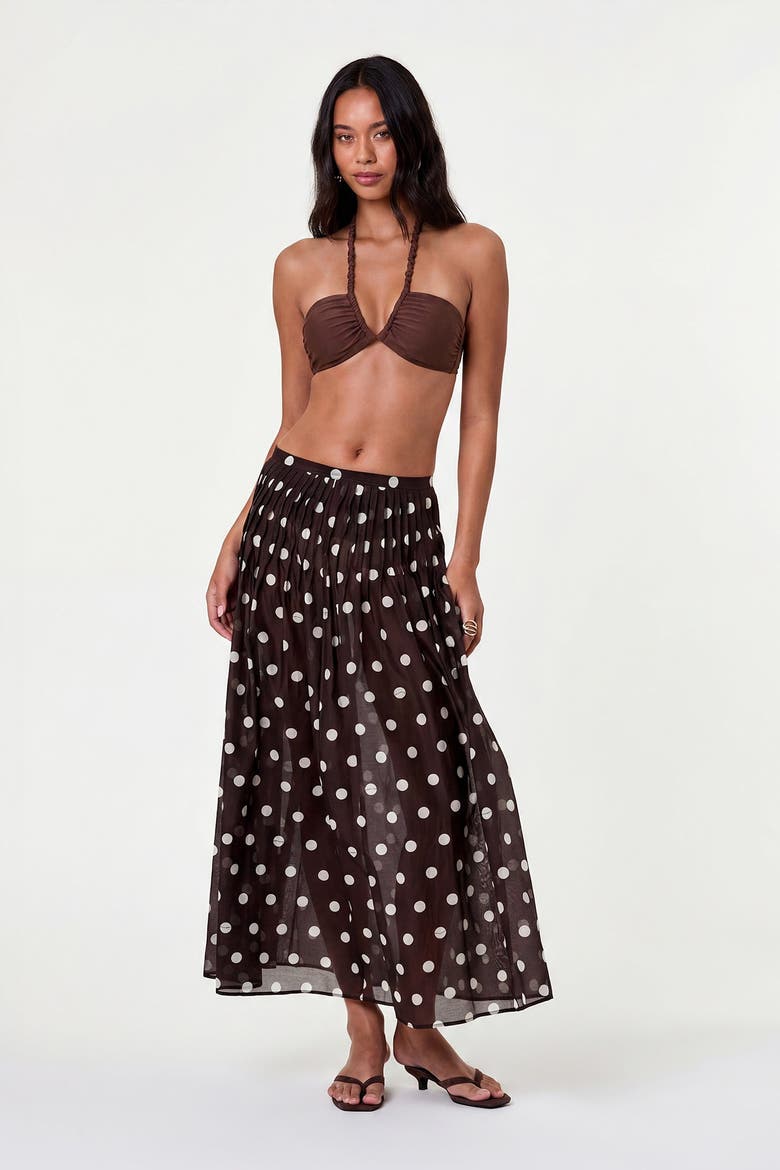 Marit Skirt, Main, color, Espresso / Ivory Polka Dot