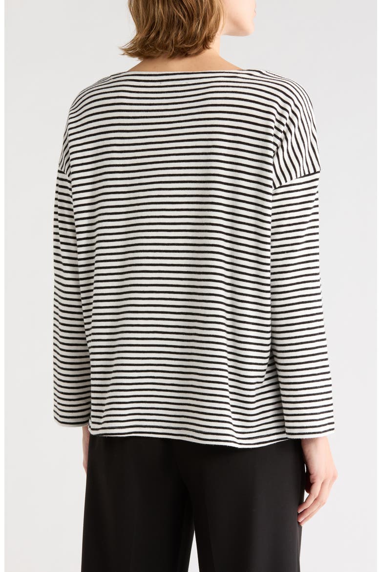 Organic Cotton High-Low Top, Alternate, color, WHITE BLACK