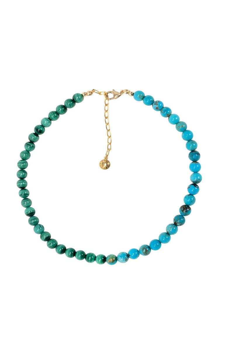 FRY POWERS Turquoise + Malachite Collar Necklace, Main, color, Turquoise/Malachite