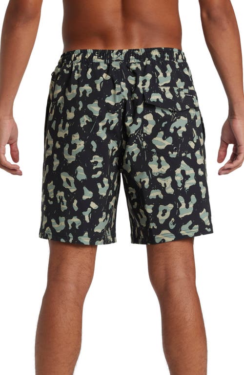 Quiksilver Surfsilk Mix Swim Trunks In Mercury Sherpa- Black