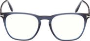 TOM FORD 52mm Round Blue Light Blocking Optical Glasses