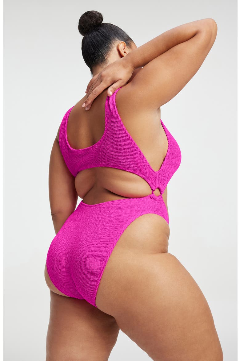 Always Fits Cutout One-Piece Swimsuit, Alternate, color, H PINK001