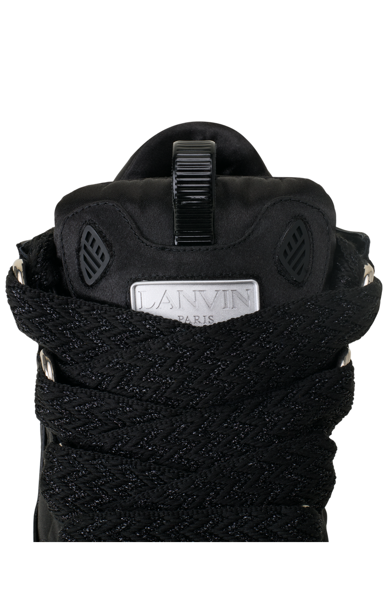 Lanvin Curb Sneakers In Satin, Alternate, color, Black
