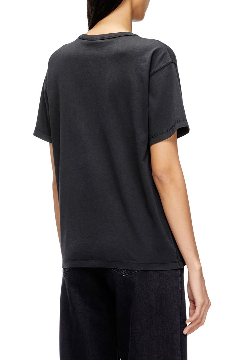 T-Normy-OD-S1 Metallic Oval D Cutout T-Shirt, Alternate, color, BLACK