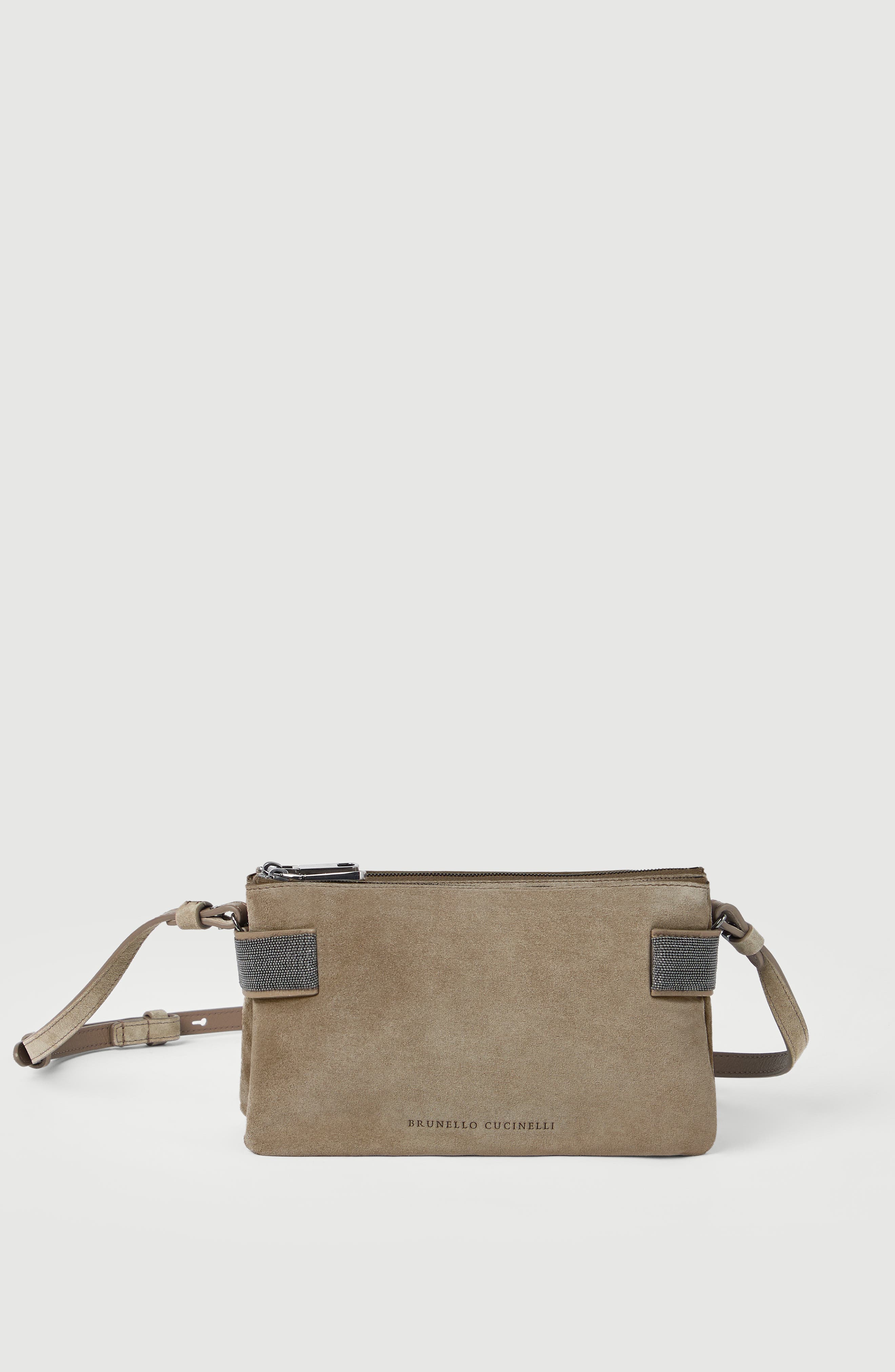Brunello Cucinelli Essence mini shoulder bag, Alternate, color, Light Brown