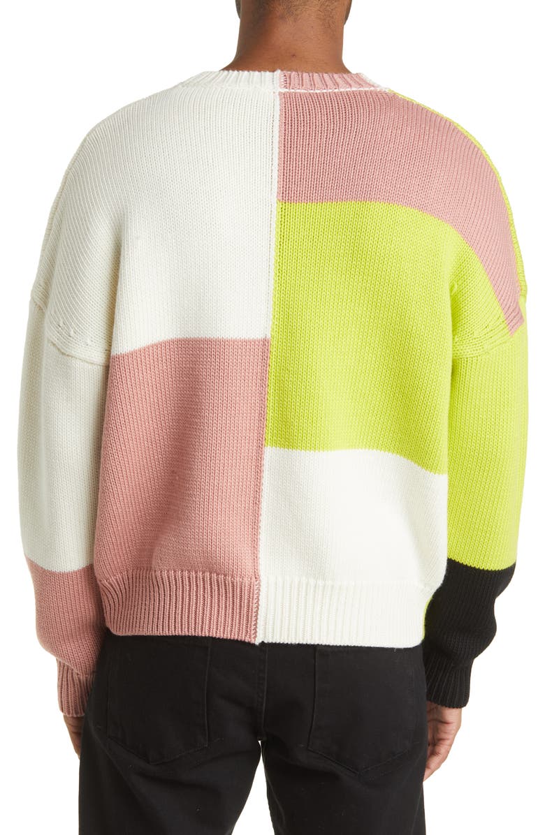 FRAME Gender Inclusive Colorblock Merino Wool Sweater, Alternate, color, 