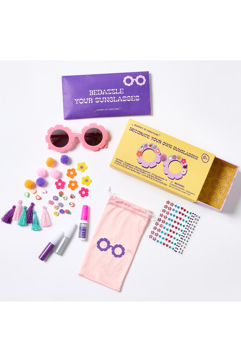 Decorate Your Own Sunglasses, Flower Eyewear, Craft Kit, Alternate, color, Multicolored