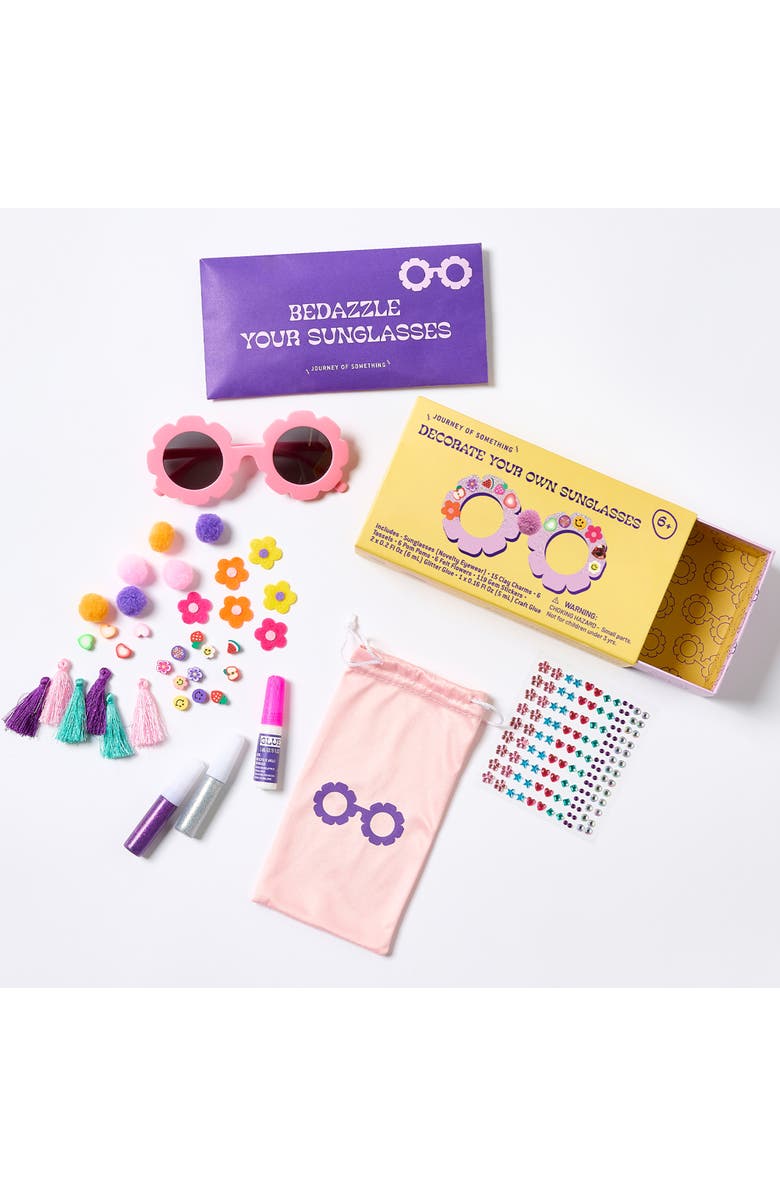 Journey of Something Decorate Your Own Sunglasses, Flower Eyewear, Craft Kit, Alternate, color, Multicolored