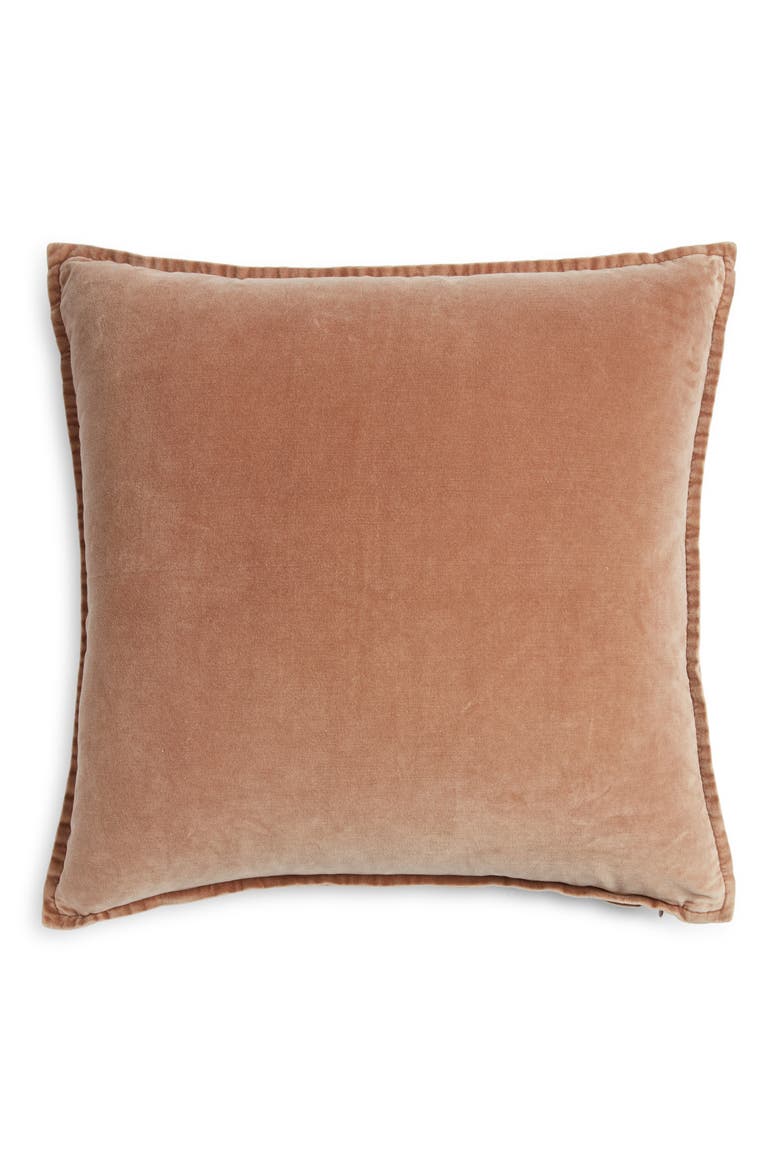 Velveteen Accent Pillow, Alternate, color, TAN PORTABELLA
