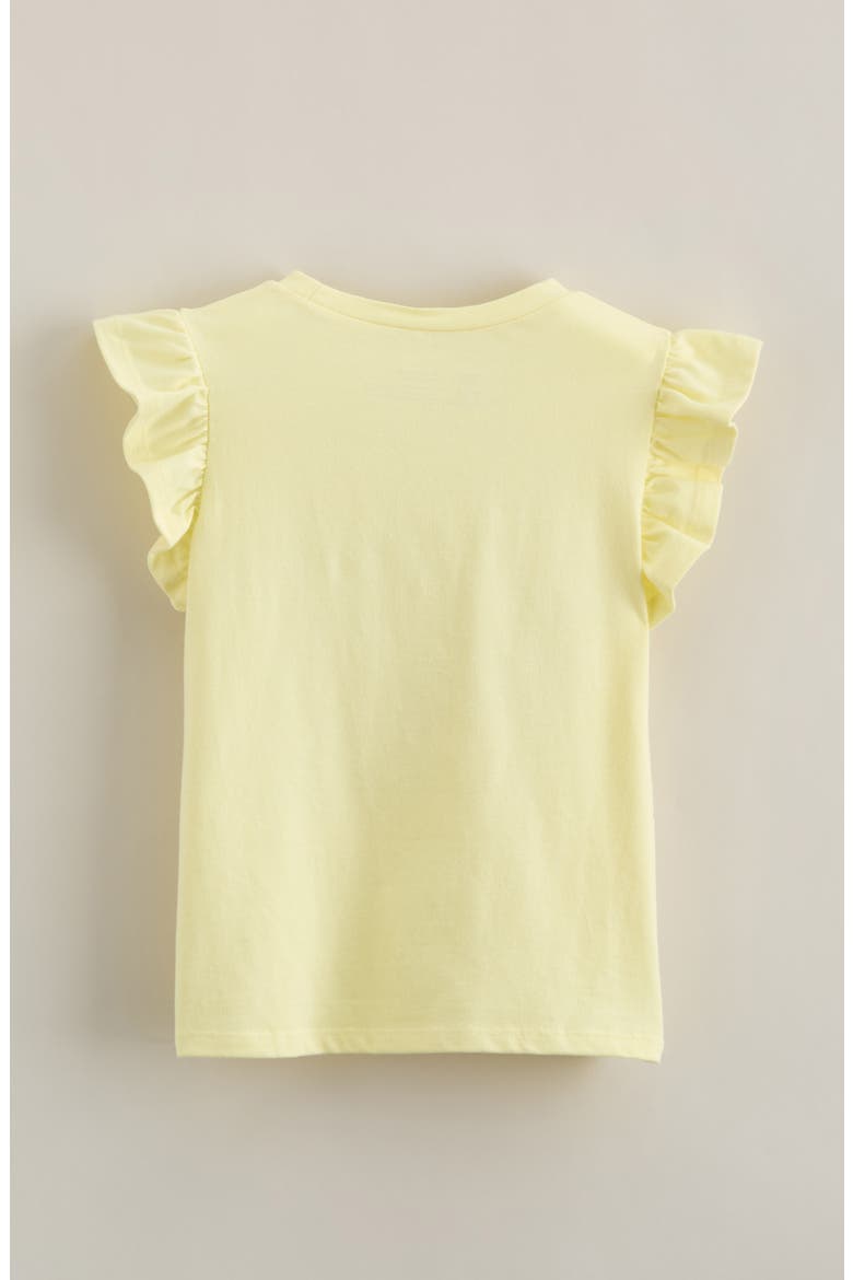Kids' Flutter Sleeve Cotton Graphic T-Shirt, Alternate, color, YELLOW CANDLE BEACH BOYS