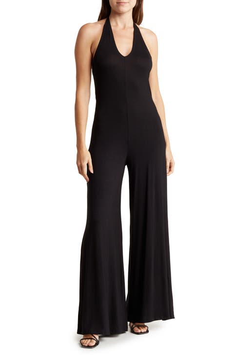 Wide Leg Halter Jumpsuit