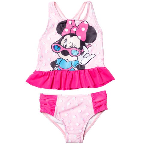 Minnie Mouse 2-Piece Tankini Top and Bikini Bottom Swim Set UPF 50+