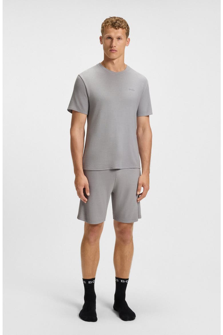 Ribbed Stretch Modal Pajama T-Shirt, Alternate, color, LIGHT/ PASTEL GREY