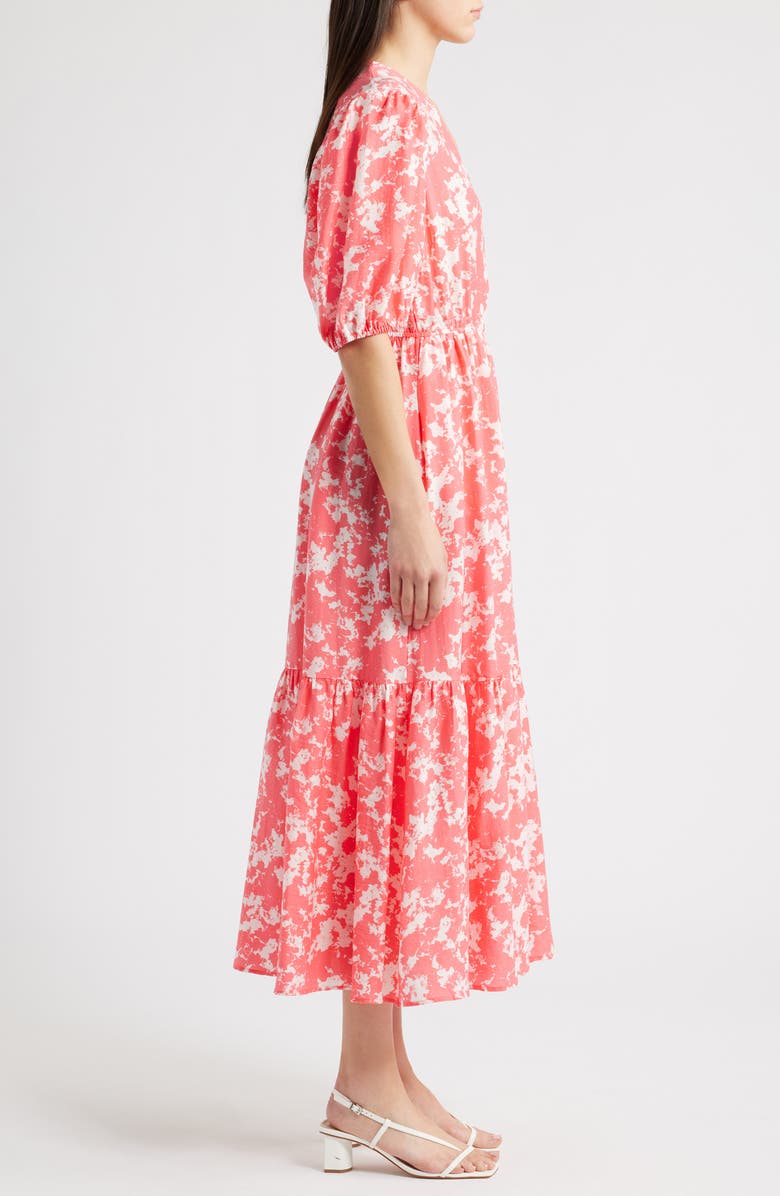 & Other Stories Puff Sleeve Maxi Dress, Alternate, color, Pink Bright