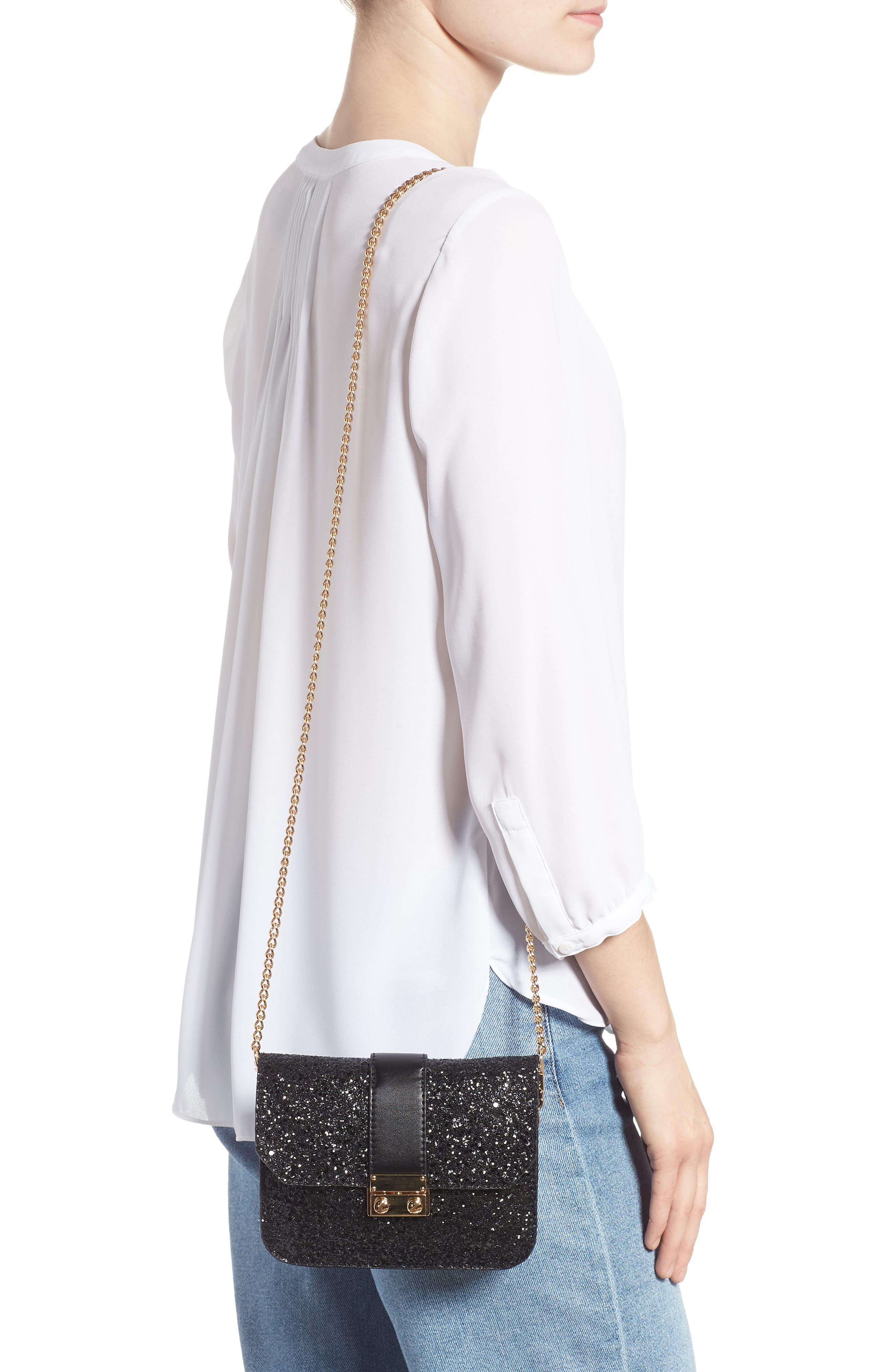 Mali + Lili Stacie Glitter Convertible Belt Bag, Alternate, color, 