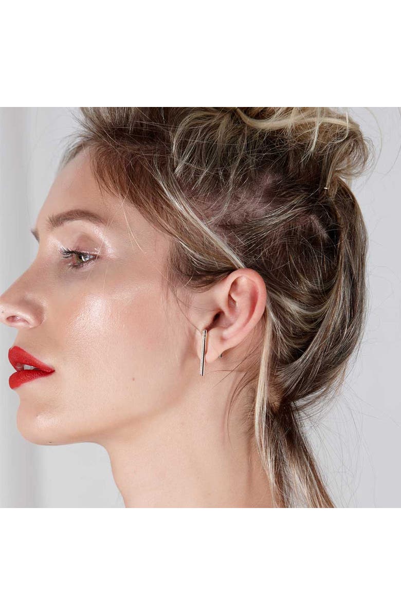 Lucy Quartermaine Key Studs, Alternate, color, Sterling Silver